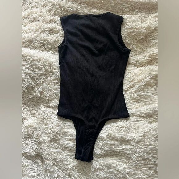 MISSGUIDED Black Ribbed Bodysuit - Picture 3 of 4
